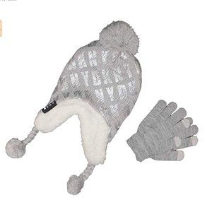 Metallic Logo Earflap Beanie w/TechTouch Glove set